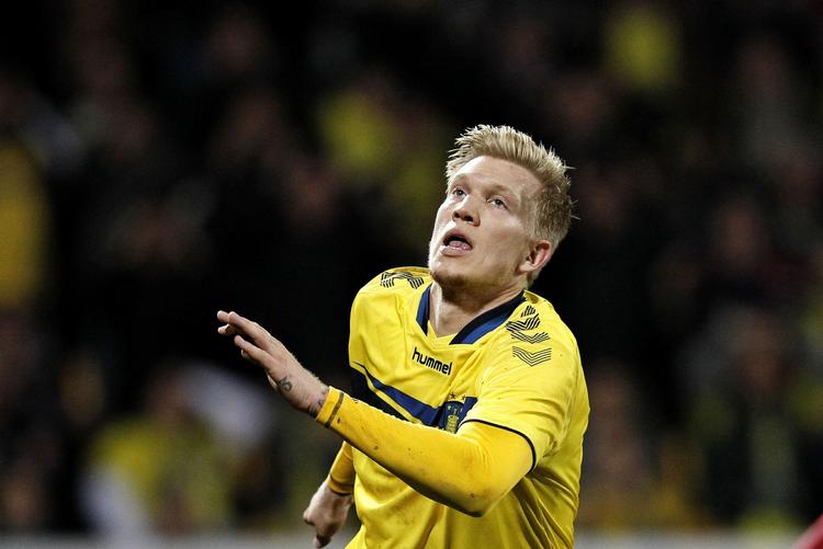 Tilfreds. Simon Makienok har det godt i Brøndby, men drømmer om Premier League. 
