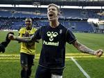 Duo. Efter fritstillingen af Oke Akpoveta er der kun to rene boksangribere tilbage i Brøndby: Zohore (bagerst) og Simon Makienok. 