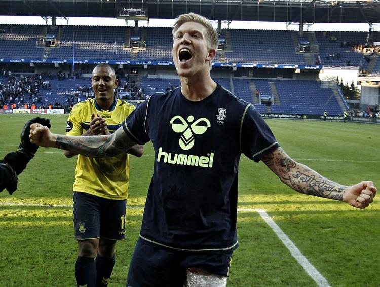 Duo. Efter fritstillingen af Oke Akpoveta er der kun to rene boksangribere tilbage i Brøndby: Zohore (bagerst) og Simon Makienok. 