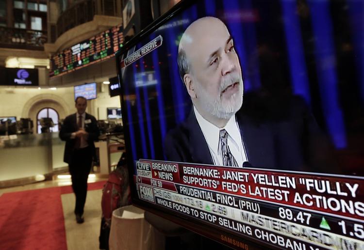 afskedsmøde. Ben Bernanke har været formand for den amerikanske centralbank siden 2006. Nu bliver han afløst af Janet Yellen. 