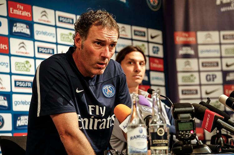 Drømmere? Laurent Blanc og Zlatan Ibrahimovic har flere gange siddet ved Champions League-pressemøder sammen, men drømmene er vokset, måske især hos de franske medier. 