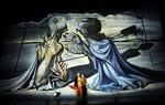 Ægte. Dalí malede sit enorme scenetæppemed Tristan og Isolde i 1944 til balletten 'Mad Tristan'. Nu kan det ses i nycirkusgæstespillet 'La Verità' i Tivoli. 