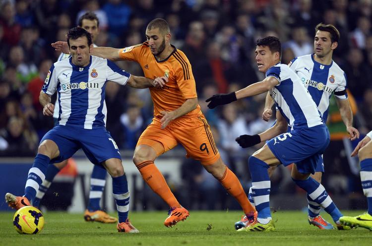 TÆT. Et enkelt mål gjorde udslaget, da Real Madrid slog Espanyol. 