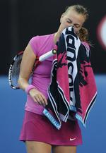 Exit. Petra Kvitova tabte til Luksika Kumkhum, som for første gang er i 2. runde af en af de fire grandslamturneringer. 