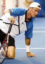Afbrænder. Lleyton Hewitt havde matchbold mod Andreas Seppi, men tabte fordi kræfterne slap op. 