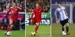 Treenigheden. Franck Ribery (tv) havde vundet Ballon d'Or, hvis det udelukkende var journalister, der skulle afgøre valget. Men det var Cristiano Ronaldo (i midten) der løb med trofæet foran Lionel Messi (th) og Ribery. 