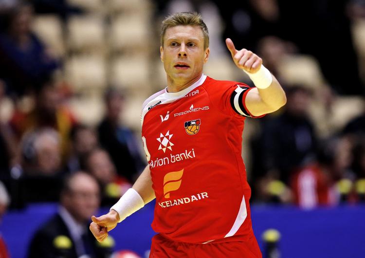 TOPSCORER. Med sine seks scoringer på otte forsøg var Gudjon Valur Sigurdsson den mest effektive islænding mod Makedonien. 