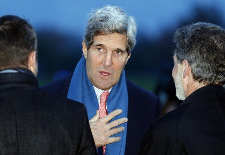 Diplotmati. USA's udenrigsminister, John Kerry, var i efteråret i Schweiz til nogle vellykkede atomforhandlinger med Iran. USA bryder sig til gengæld ikke om at se Iran i Schweiz til forhandlinger om fred i Syrien. 