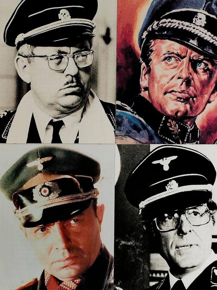 Nazisterne. Et lille blik på den store væg fuld af nazistiske officerer fra spillefilm. Piotr Uklanski: 'The Nazis' (udsnit), 1998. 