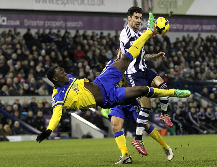 1-1. Trods akrobatik fik Everton kun et enkelt point med hjem fra udekampen mod West Bromwich. 