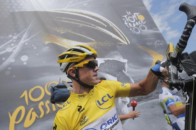 Vinder. Simon Gerrans kørte sidste år i den gule trøje i Tour de France. 