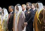 klubopkøb. Manchester Citys ejer,  Sheikh Mansour bin Zayed Al Nahyan (th), ved en åbning af en energikonference i Abu Dhabi, hvor også Kronprins Frederik (nummer to fra højre) deltog. 