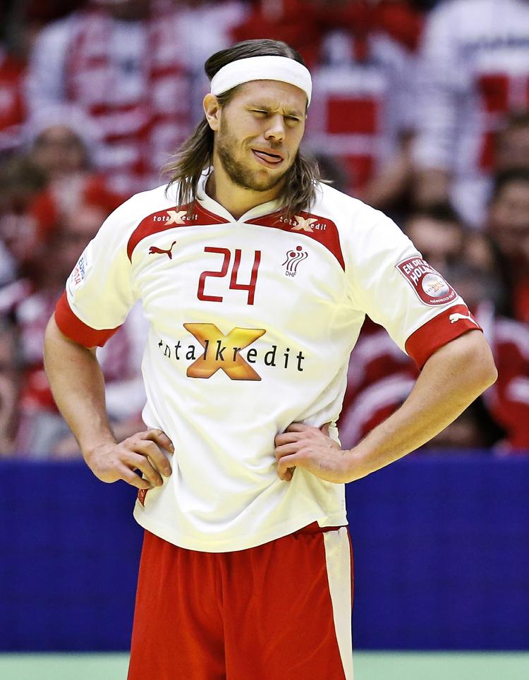 Slået. Mikkel Hansen var Danmarks bedste i EM-finalen, men holdet og spilkonceptet fungerede ikke mod de stærke franskmænd. 
