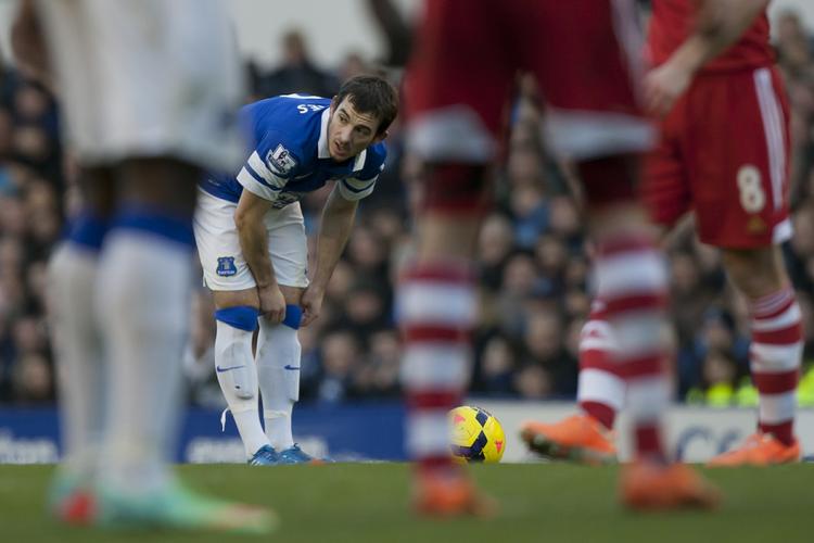 Sparketeknik. Leighton Baines har et af ligaens hårdeste og mest præcise skud og er en flittig målscorer på frispark og fra straffesparkspletten. 