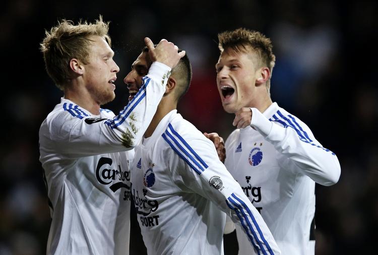 skadesfri. Nicolai Jørgensen (tv) skal indhente det forsømte på FCK's træningslejr i Algarve, hvorefter han regner med at være kampklar. 