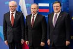 TOPMØDE. Rusland og EU's fælles ønske om at samarbejde med Ukraine var til diskussion i Bruxelles i dag, da den russiske præsident, Vladimir Putin, og den russiske udenrigsminister, Sergej Lavrov, mødtes med EU-præsident, Herman Van Rompuy. 