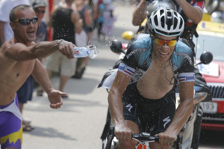 wildcard. Sylvain Chavanel på vej op ad Mont Ventoux under sidste års Tour de France. Franskmanden kommer i år til start for sit nye hold. 