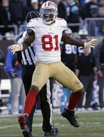 Videre. Anquan Boldin var en af 49ers-spillerne, der lavede point mod Carolina. 