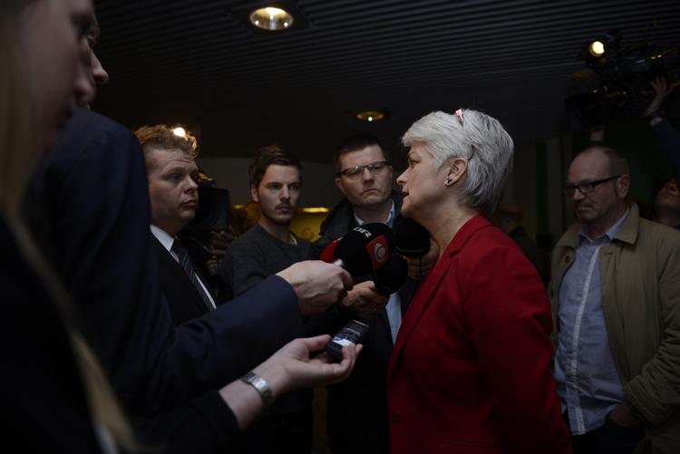 PRESSET. SF's formand Annette Vilhelmsen kæmper for at holde sammen på sit parti. 