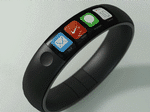SUNDHED. Når Apple kommer med sit iWatch, bliver det formentlig med en helseprofil. Dog nok ikke helt som denne fantasifulde mock-up. (Foto: Screenshot) 