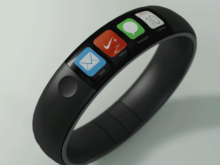 SUNDHED. Når Apple kommer med sit iWatch, bliver det formentlig med en helseprofil. Dog nok ikke helt som denne fantasifulde mock-up. (Foto: Screenshot) 