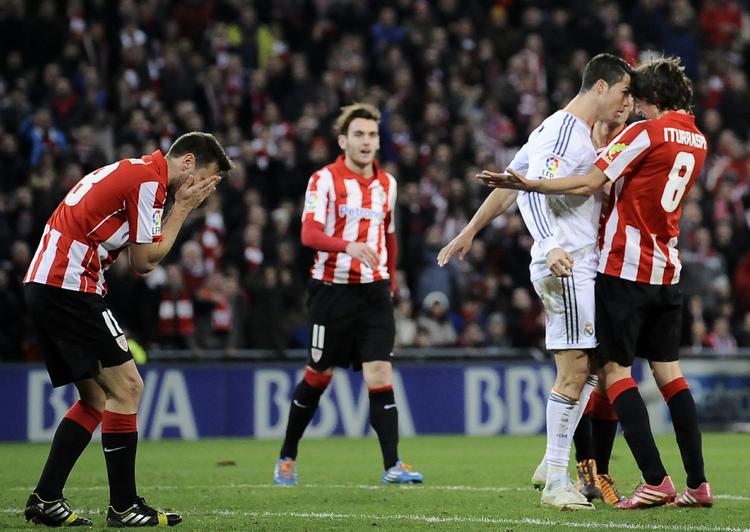 DRAMATIKKEN. I søndagens kamp mod Athletic Bilbao kogte gemytterne i sådan en grad, at Cristiano Ronaldo blev udvist. 