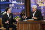 Generationskifte. Jay Lenos 'arvtager' Jimmy Fallon gæstede The Tonight Show i mandags. 