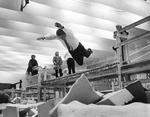 Hovedspring. Ved indvielsen i Malmø i 1968 sprang selveste Olof Palme på hovedet i skumgummihavet. 