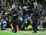 Rivaler. Mourinho (tv) trak det længste står i sidste uges topkamp mod Pellegrinis City. Chelsea vandt 1-0. 