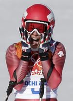 Sejr. Dominique Gisin var hurtigst i Sotji. Det har hun ikke prøvet siden 2010, hvor hun senest vandt et løb. 