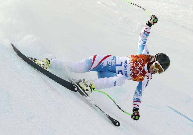 Görgl. Østrigeren får ny mulighed for medalje, når hun senere stiller til start i både super-G og storslalom. 
