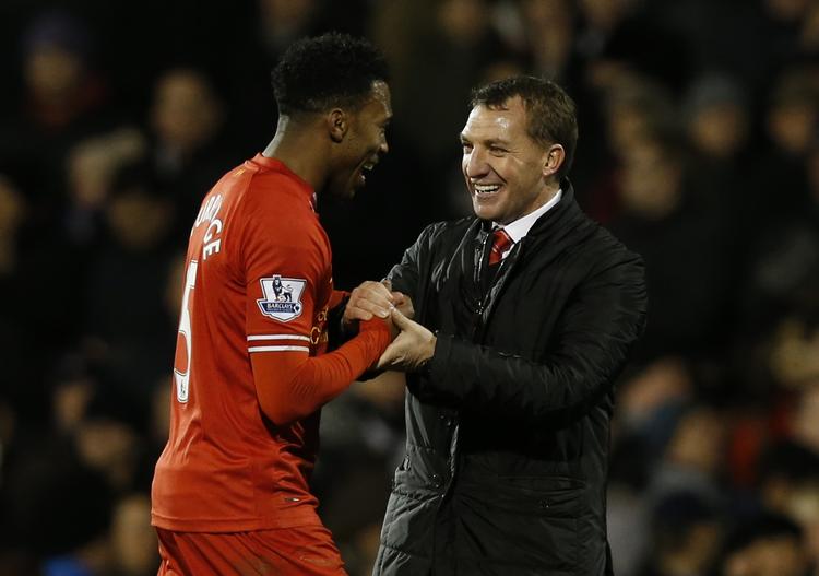 VELKOMMEN. Potentialet i Daniel Sturridge (tv.) er stort, men Liverpoolmanager Brendan Rodgers (th.). 