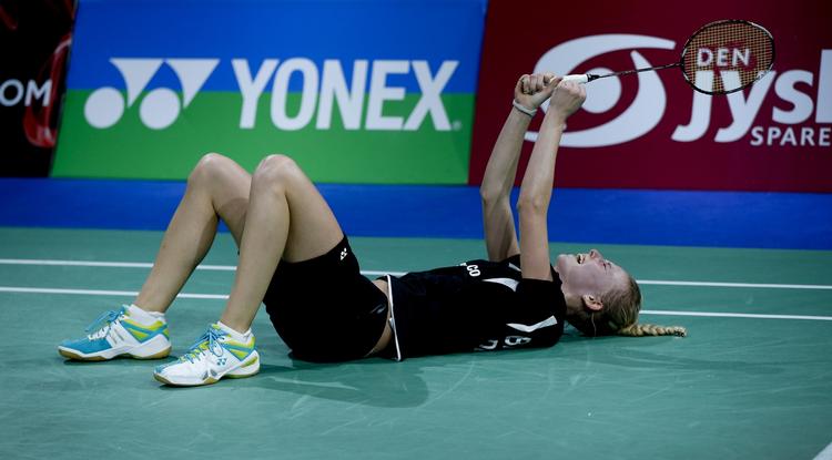 TITLER. Efter en DM-titel i søndags i damesingle vandt Mia Blichfeldt i dag EM-guld for hold. 