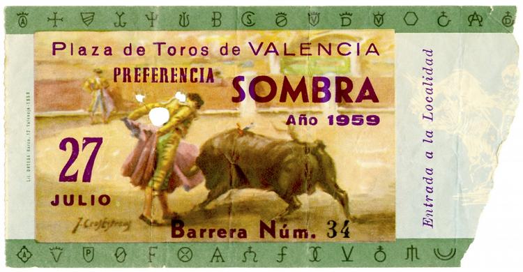 Hemingway. Cuba har udleveret kopier af over 2.000 dokumenter fra den amerikanske forfatter Ernest Hemingway, som boede i Cuba i en årrække, til amerikanske forskere. Blandt dokumenterne er denne billet til en tyrefægtning. 