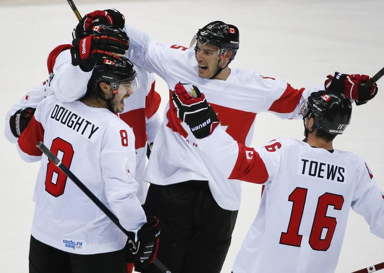 2-1. I tredje periode fik Canada scoret sejrsmålet mod Letland. 