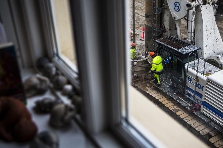 Larm. Beboere i bl.a. Stampesgade i København  er meget generet af metrobyggeriet 