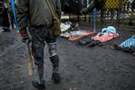 Baghaven til Skt. Michaels Domkirke har fungeret som hospital, hovedkvarter og forsyningscentral - og nu også som mellemstation for dræbte aktivister. 