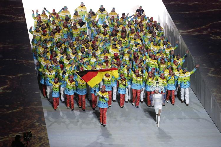 Indmarch. Tyskerne har 153 atleter med i Sotji. 