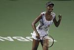 Finalist. Venus Williams er ene om at repræsentere familien  i slutkampen i Dubai lørdag. 