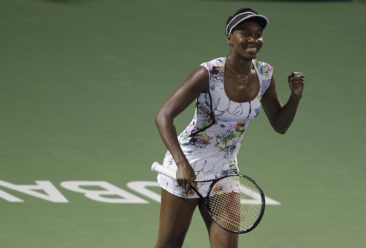 Finalist. Venus Williams er ene om at repræsentere familien  i slutkampen i Dubai lørdag. 