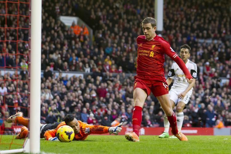 4-3. Efter selv at have afsluttet var Jordan Henderson først på riposten og blev matchvinder med målet til 4-3. 