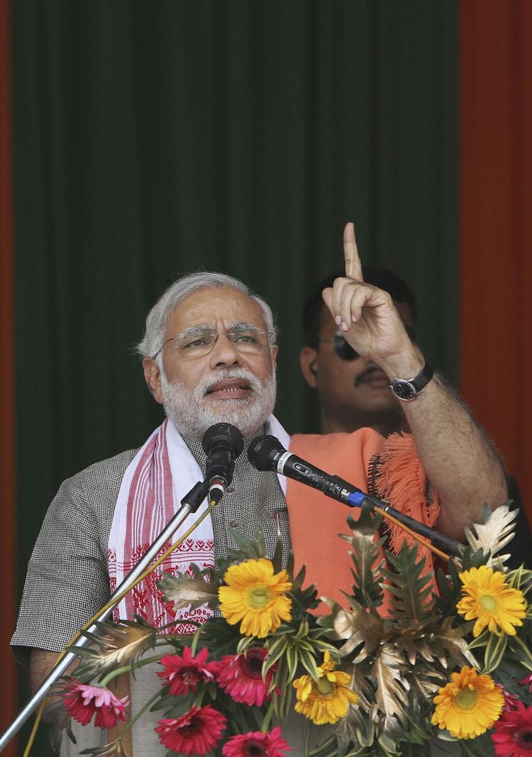 Populær. Narendra Modi nægter al involvering i massakren i Gujarat i 2002, men det bliver kraftigt betvivlet af flere menneskerettighedsorganisationer. 