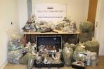 Konfiskeret. Bunkerne af beslaglagt cannabis tårner sig op hos Københavns Politi. 