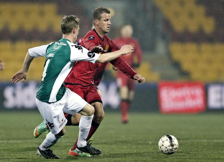 Matchvinder. Kim Aabech scorede en gang i hver halvleg mod Viborg. 