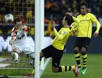 Mål. Forsvarsspilleren Mats Hummels kom på tavlen mod Nürnberg. 