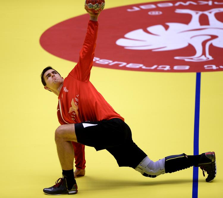 SKADET. I januar nåede Rasmus Lauge ikke at blive spilleklar til EM-slutrunden, men efter comback 9. februar risikerer han nu en ny pause. 