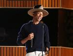 Underholdning. Pharrell Williams på scenen under årets amerikanske Grammy Awards. 