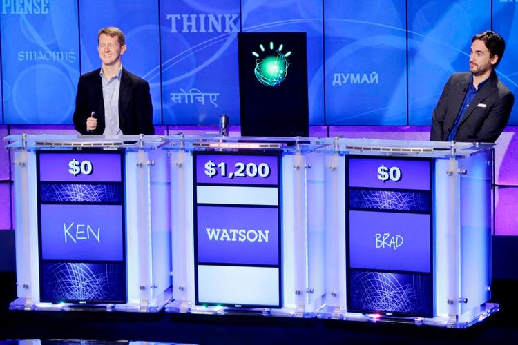 Vinder. Watson blev kendt, da den i 2011 slog sine udfordrere i Jeopardy. 