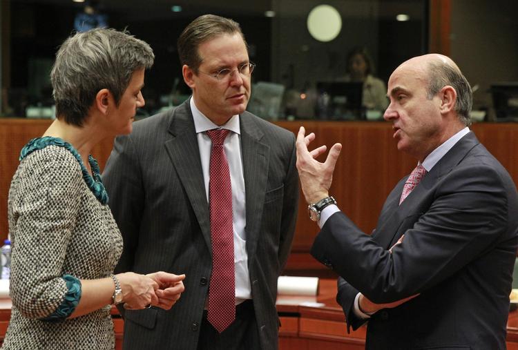 forskellige. Margrethe Vestager sammen med Sveriges finansminister, Anders Borg, som kan levere de bedste væksttal og Spaniens økonomiminister Luis de Guindos Jurado, der også sluttede 2013 af med positiv vækst, omend en beskeden af slagsen. 