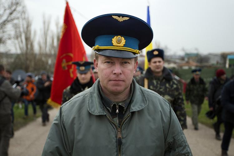 Internationalt. Den ukrainske kommandør Yuri Mamchur, som Politiken netop har mødt på en luftbase på Krim. 